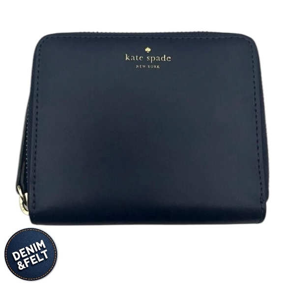 Kate Spade Darci Zip Around Wright Place Sapphire (Navy Blue) Compact Wallet💙 - Picture 1 of 11